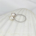 6mm AAA Round Real Freshwater Two Pearl Ring